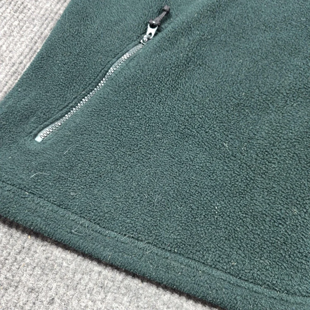 Vintage L.L.Bean Fleece Vest Mens 2XL Green Trail Model Full Zip Pockets Outdoor